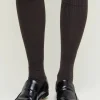 Sokker - Wool Knee Socks Brown