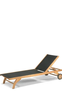 Solseng - Columbus 76x200cm Teak/Sort