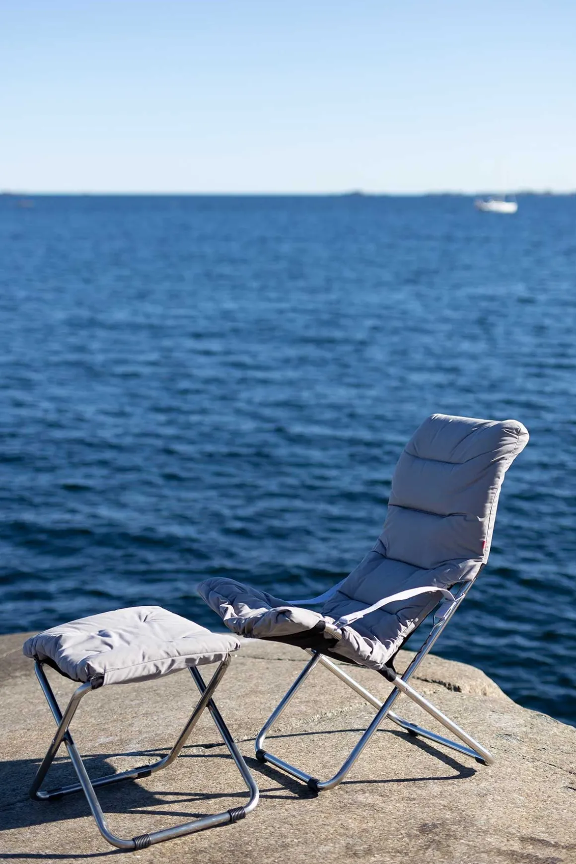 Solstol - Fiesta Soft m/Pute Lys Grå