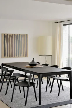 Spisebord - Bok m/Ileggsplate 180/280x100xH76cm Sort Eik