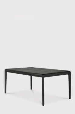 Spisebord - Bok m/Ileggsplate 140/220x90xH76cm Sort Lakkert Eik