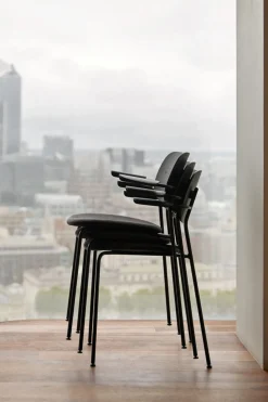 Spisestol - Co Dining m/Armlene 0842 Dakar, Black Steel