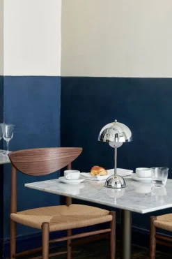 Spisestol - Drawn HM3 Valnøtt/Natur papirgarn