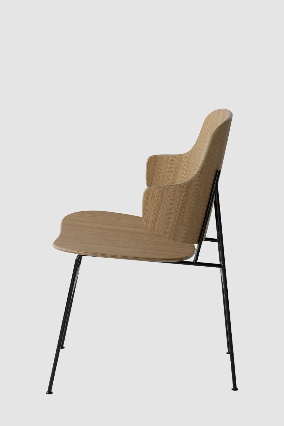 Spisestol - The Penguin Black Steel, Natural Oak