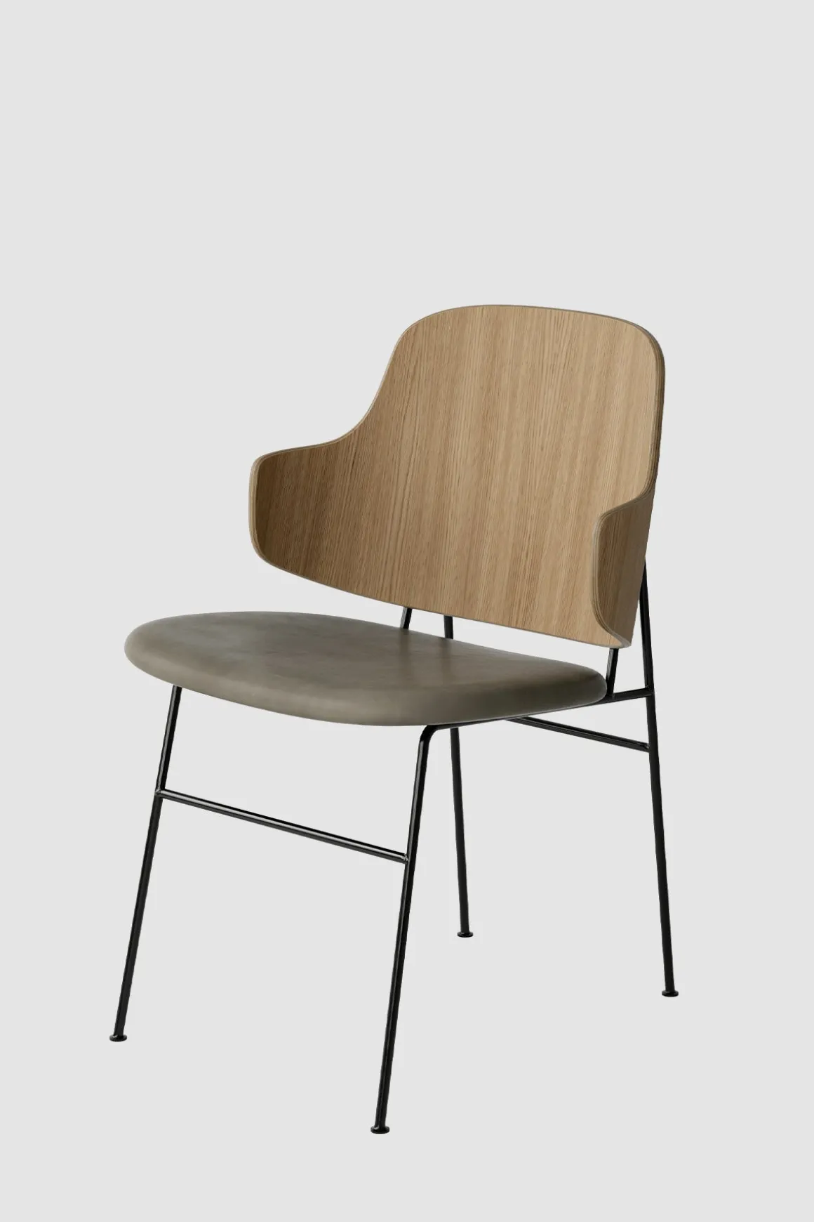 Spisestol - The Penguin Dakar 329, Black Steel, Natural Oak