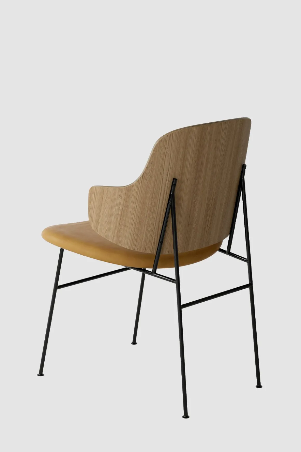 Spisestol - The Penguin Dakar 250, Black Steel, Natural Oak