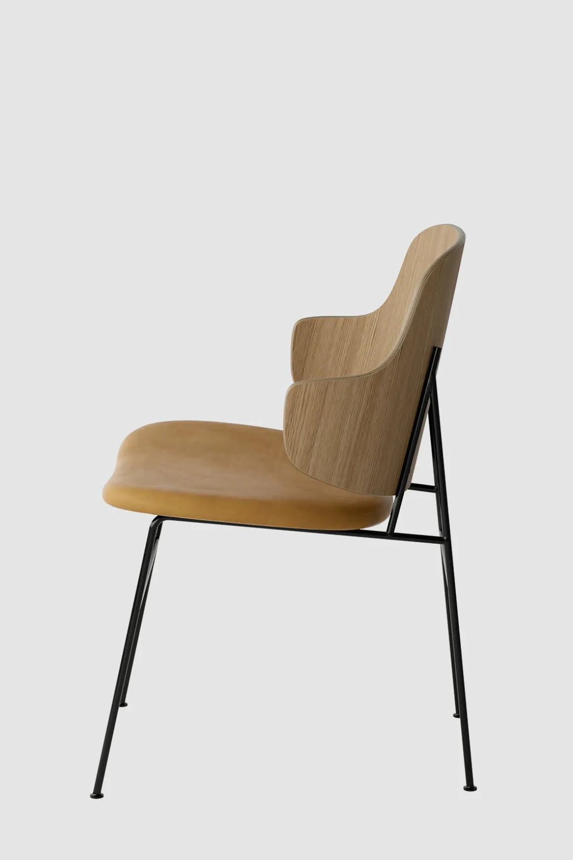 Spisestol - The Penguin Dakar 250, Black Steel, Natural Oak