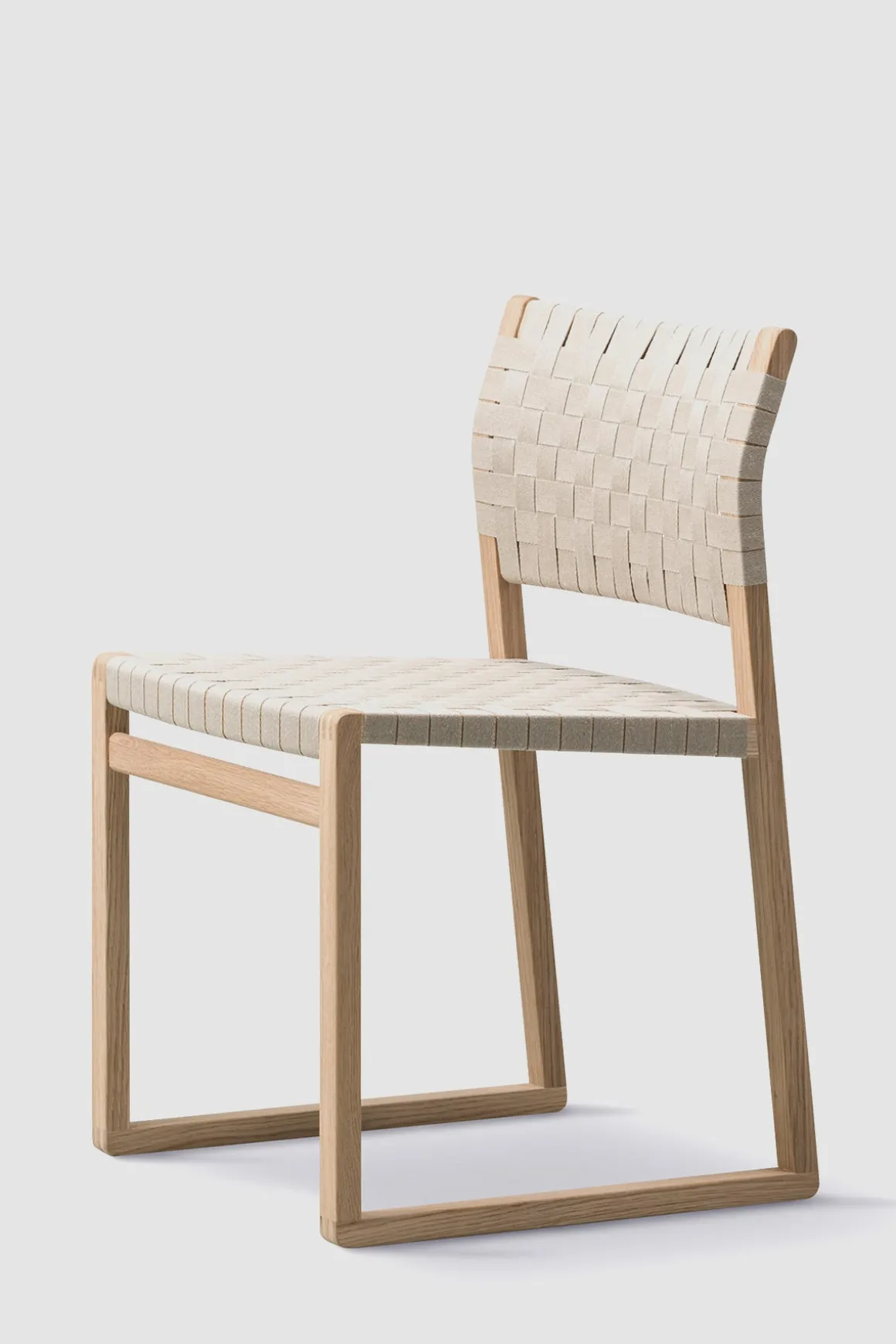 Spisestuestol - BM 61 3361 Oljet Eik / Flettet Linbånd