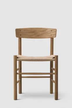 Spisestuestol - J39 Folkestolen Oljet Eik / Naturfarget Papirgarn