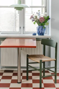 Spisestuestol - J39 Folkestolen Bøk Khaki Grønn/ Naturfarget Papirgarn