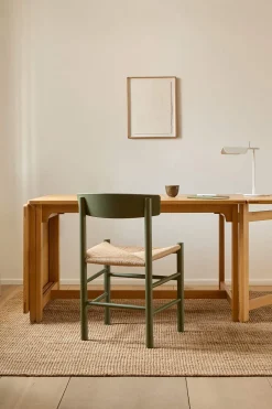 Spisestuestol - J39 Folkestolen Bøk Khaki Grønn/ Naturfarget Papirgarn