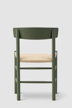 Spisestuestol - J39 Folkestolen Bøk Khaki Grønn/ Naturfarget Papirgarn