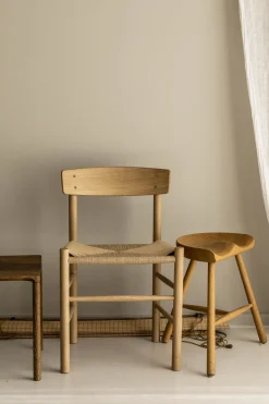 Spisestuestol - J39 Folkestolen Lys Oljet Eik / Naturfarget Papirgarn