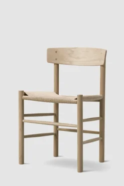 Spisestuestol - J39 Folkestolen Lys Oljet Eik / Naturfarget Papirgarn