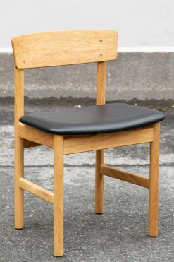 Spisestuestol - Mogensen Model 3236 Oljet Eik / 98 Sort Lær