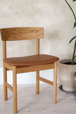 Spisestuestol - Mogensen Model 3236 Oljet Eik / 95 Cognac Lær