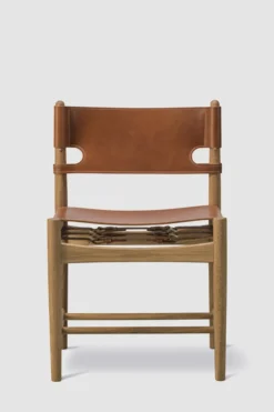 Spisestuestol - Spanish Dining Chair 3237 u/Arml. Oljet Eik / Cognac Lær