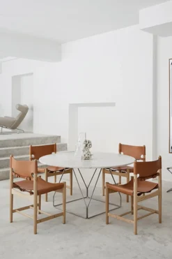 Spisestuestol - Spanish Dining Chair 3237 u/Arml. Oljet Eik / Cognac Lær