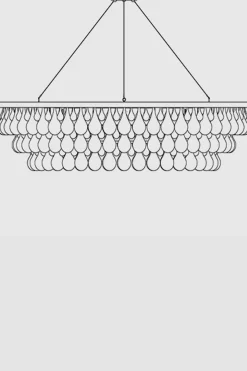 Taklampe - Arctic Pear Chandelier Round 120cm