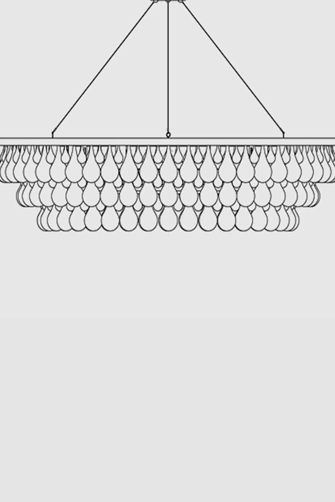 Taklampe - Arctic Pear Chandelier Round 120cm