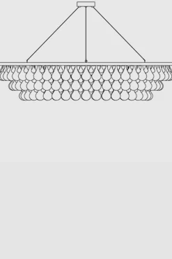 Taklampe - Arctic Pear Chandelier Oval 140x45cm