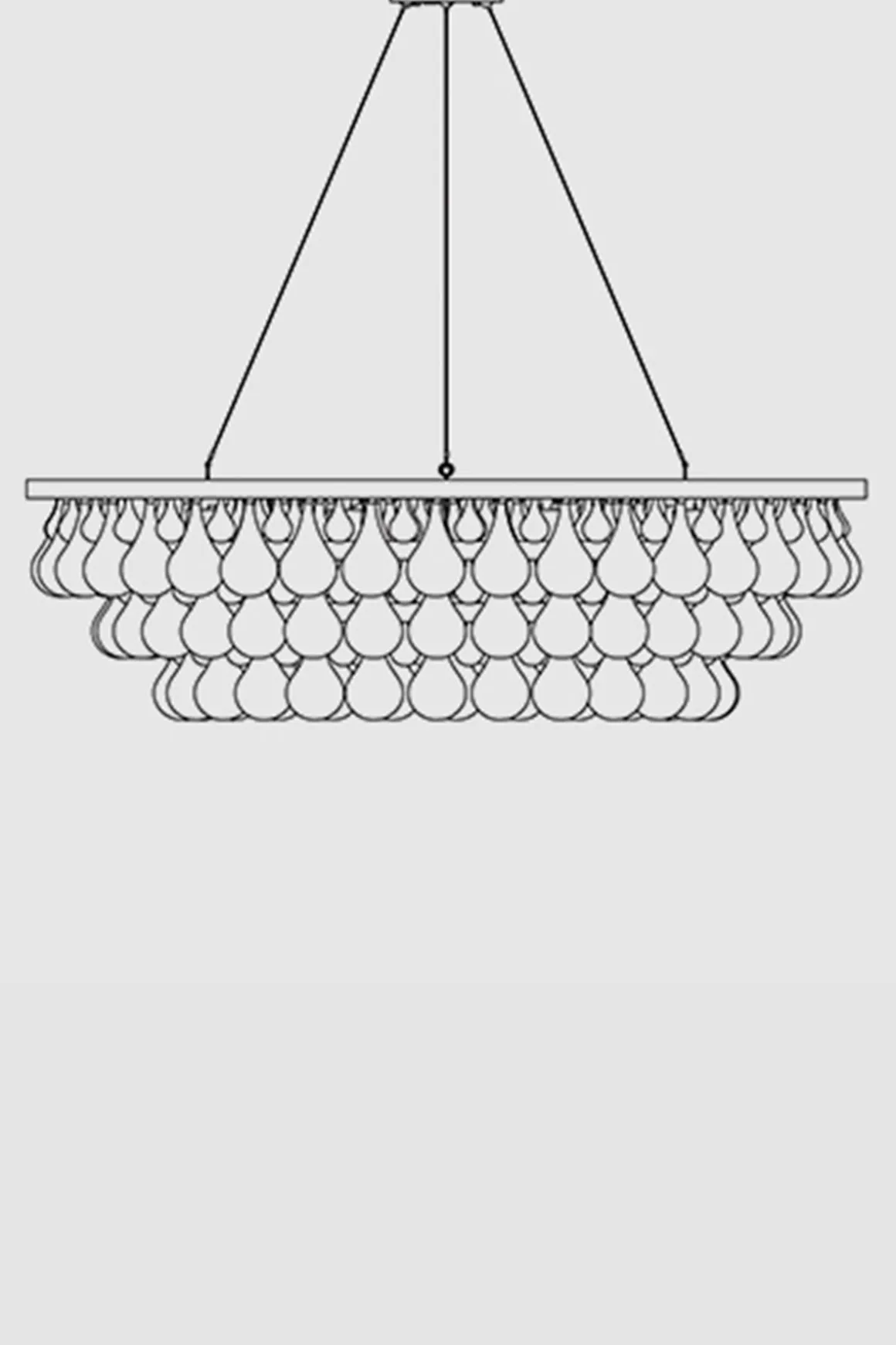 Taklampe - Arctic Pear Chandelier Round Dia90cm
