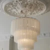 Taklampe - Fontaine Chandelier 4-layer Krom/Hvit