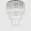 Taklampe - Fontaine Chandelier 3-layer Sort/Klar