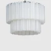 Taklampe - Fontaine Chandelier 2-layer Krom/Hvit