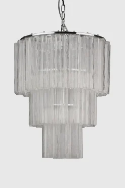 Taklampe - Fontaine Chandelier 3-layer Krom/Klar