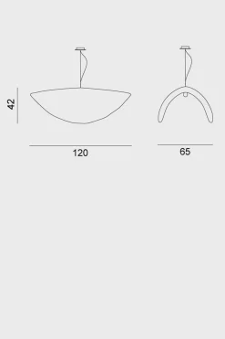 Taklampe - Silver 96 Dia120cm