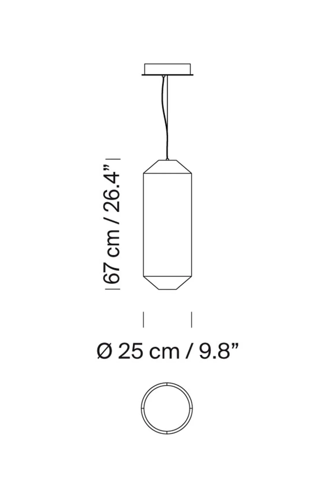 Taklampe - Tekio Vertical P1
