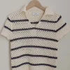 Topp - Macrame Stripe Henley