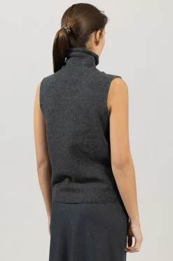 Topp - Margot Turtleneck Tank Graphite