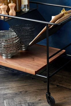 Trillebord - Alima Trolley NDS1 Matt Sort/Lakkert Valnøtt