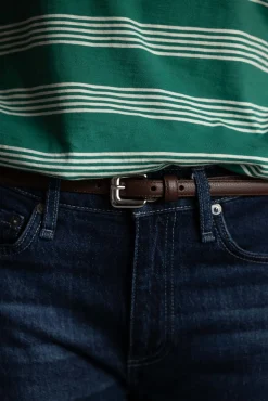 T-Skjorte - Slub Stripe Tee Green Mult