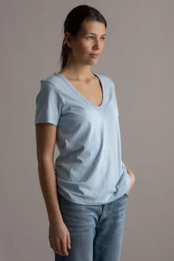 T-skjorte - Slub Vee Raindrop