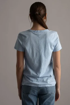 T-skjorte - Slub Vee Raindrop