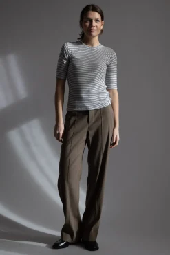 T-skjorte - Striped Elbow SLV Crew