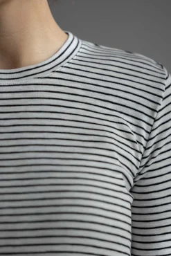 T-skjorte - Striped Elbow SLV Crew