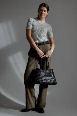 T-skjorte - Striped Elbow SLV Crew