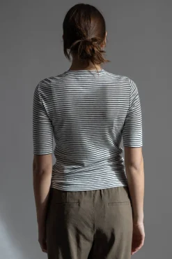 T-skjorte - Striped Elbow SLV Crew