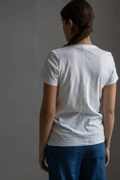 T-Skjorte - The Slub Vee Bright White