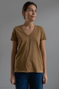 T-Skjorte - The Slub Vee Khaki