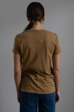 T-Skjorte - The Slub Vee Khaki