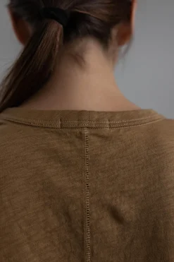 T-Skjorte - The Slub Vee Khaki