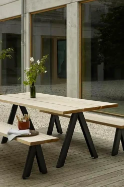 Utebord - Overlap 220x90xh74cm Anthracite Black