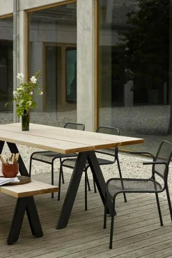 Utebord - Overlap 220x90xh74cm Anthracite Black