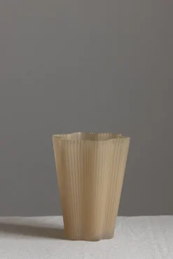 Vase - Glass H20cm Beige