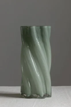 Vase - Glass H29cm Grønn